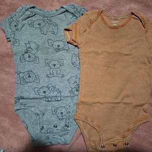 💥Buy2Get1Free💥Carter's Gray and Orange Kids One Pieces